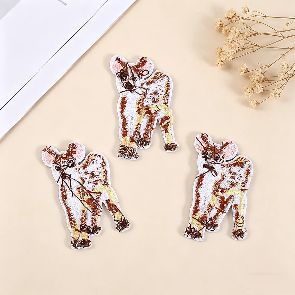 Niedlicher Rehjunges-Stickerei-Aufnäher zum Aufbügeln, Rehjunges-Design für Kinderkleidung, Rucksack, Hut, Deko, Geschenk für Kinder, Baby, Neu – Detail 5