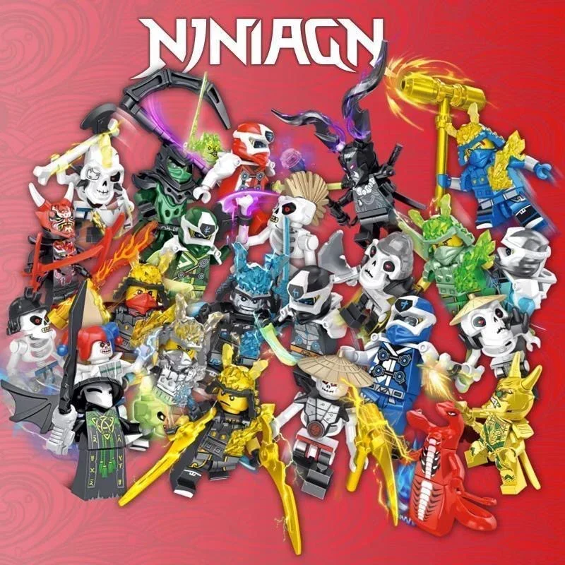 

24Piece Set Movie Cartoon Mini Ninja Bricks Action Figure Assemble Building Blocks Puzzle Toy Model Doll Collect Decoration Gift