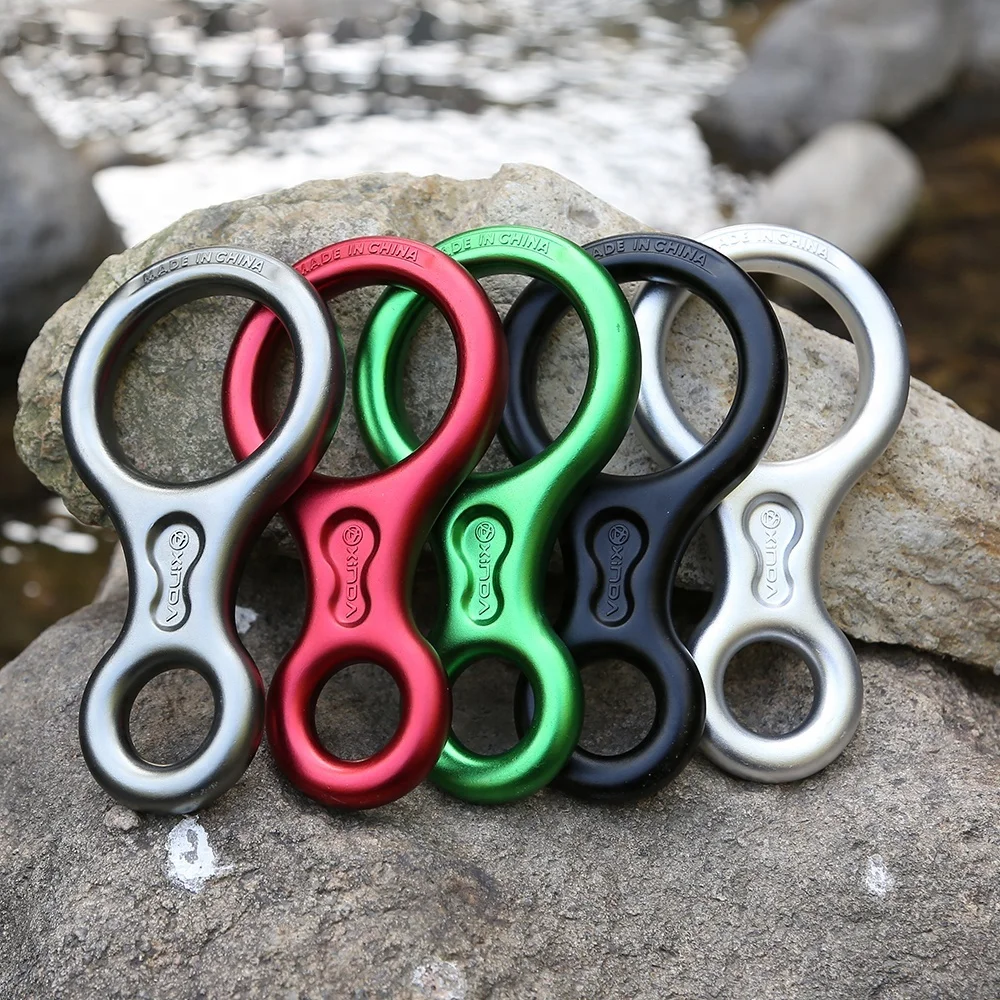 XINDA CE UIAA Certified 35kN Aluminium Alloy Figure 8 Rescue Descender Durable Rappelling Belaying Rock Climbing Tool 136g