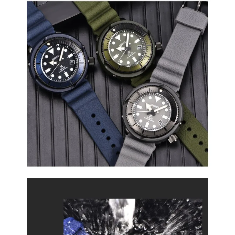 SEIKO-Relógio Mecânico Automático Masculino, Luminoso, Dial Circular, Esportes, Mergulho, Silicone Strap, Relógios de pulso, PROSPEX, SNE537