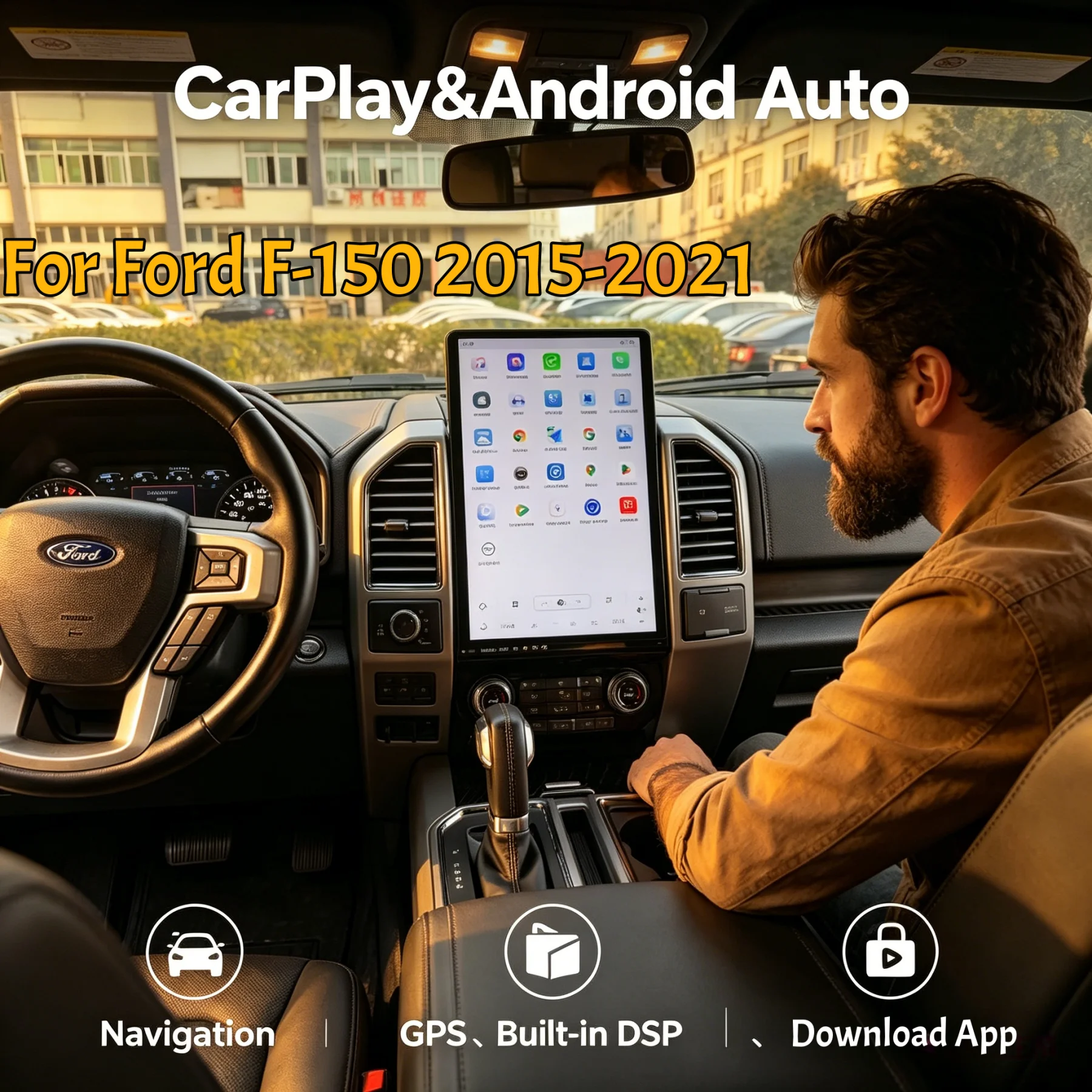 

Car GPS Navi Radio Bluetooth For Ford Raptor F150 2015 ~ 2021 Android 13 GPS Navigation Autoradio Multimedia Video Player
