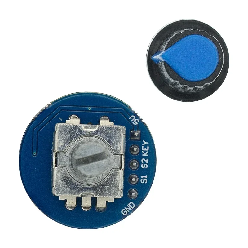 2PCS Rotary Encoder Module Brick Sensor Development Round Audio Rotating Potentiometer Knob Cap EC11