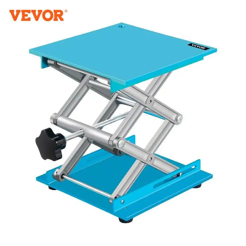 

VEVOR 8"X8" Aluminum Laboratory Jack Table Elevator Lab Lifter Platform Height Adjustable Work Bench Carpentry Tools Equipment