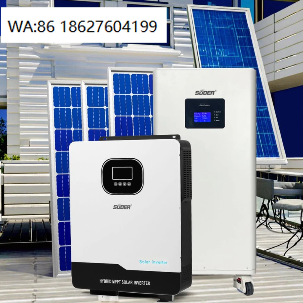 2KW-5KW Compact Off Grid Solar System, Mini MPPT Lithium Battery Power Kit for Small Household Backup