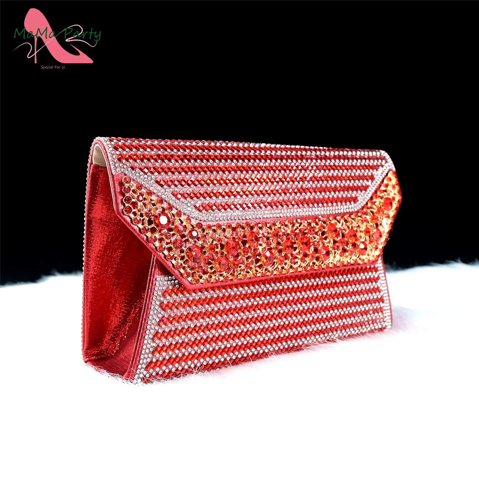 Novelty New Arrivals Young Girl Styl African Women Shoes and Bag Set in Red Color High Quality INS Hot Sale Classics Sandals