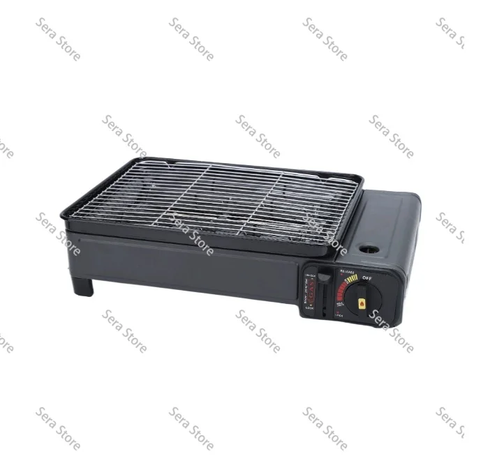8Grid Roasted Sausage Stove Multi-Functional Camping Roast Meat BBQ Grill Night Market Stall Cassette Stove With Mesh Baking Pan