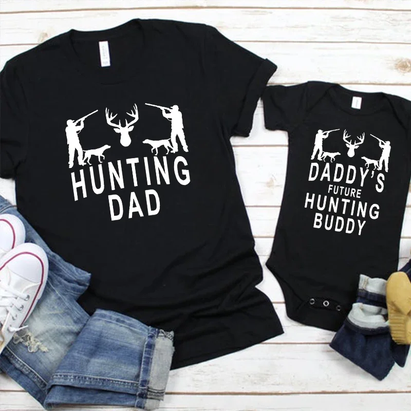 

Hunting Gift for Dad and Baby Infant Bodysuit Baby Clothes First Time Dad Shirt Matching Dad and Son Shirt L