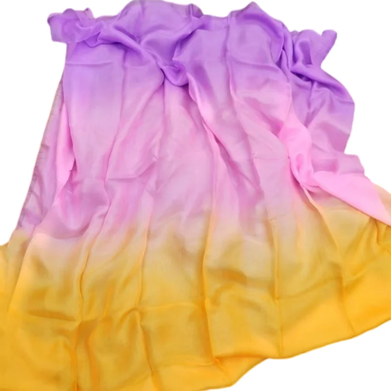 Velo de seda personalizado, colores 100% velo teñido a mano de seda para combinar con su traje de actuación, espectáculo, puesta en escena, danza del vientre