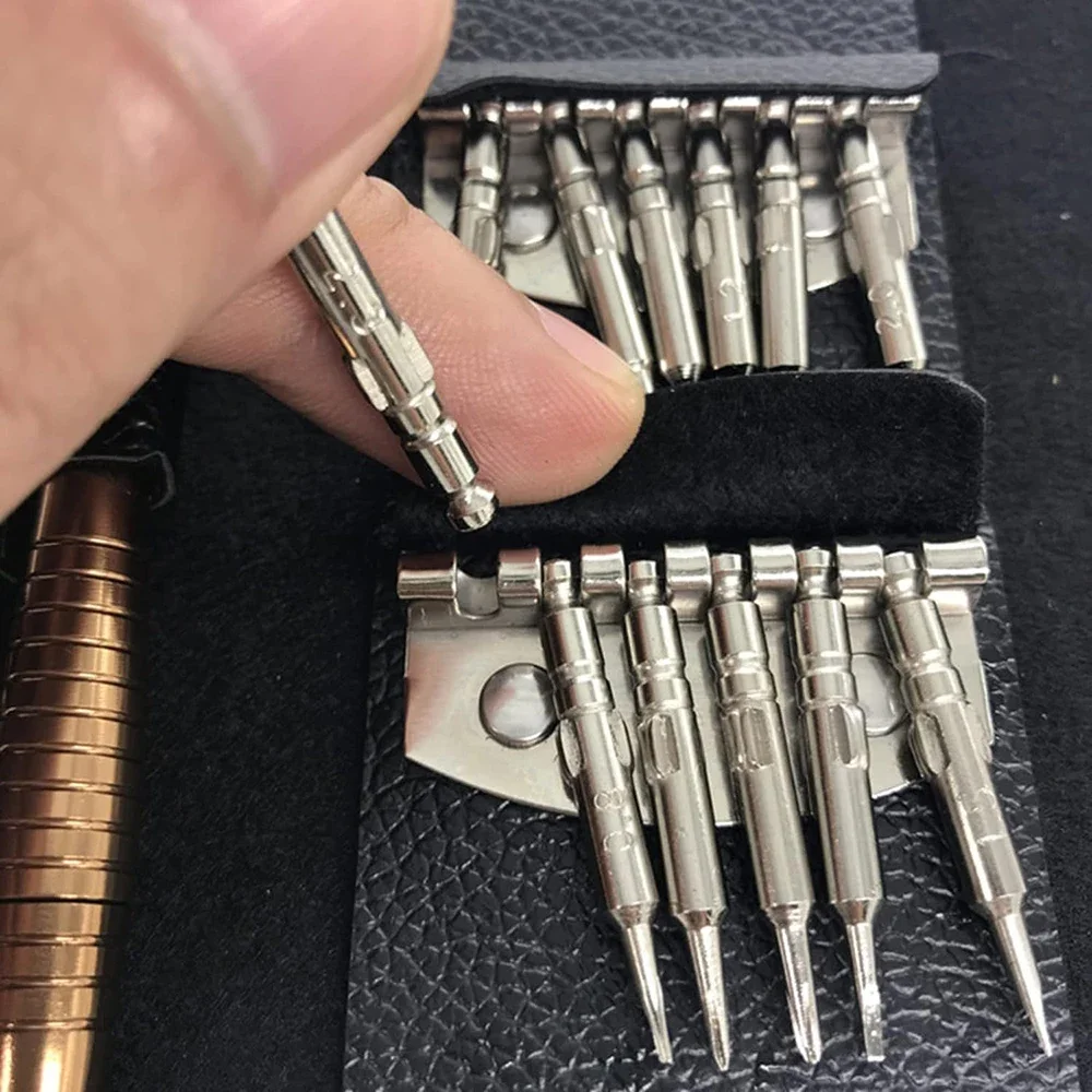 Kleines Schraubendreher-Set, 25 in 1, magnetisches Präzisions-Schraubendreher-Bohrer-Set, Reparaturwerkzeuge für Brillen, Telefone, Uhren, Laptops, Kameras – Detail 13