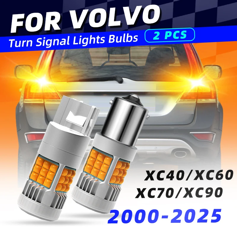2pcs LED Turn Signal Lights Bulbs Front/Rear Blinker Direction Indicator Amber For Volvo XC40 XC60 XC70 1 2 Cross Country XC90