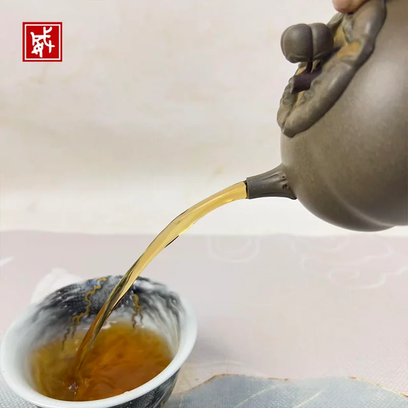Handmade Yixing Zisha Persimmon Teapot Original Purple Clay Kung Fu Tea Pot Collectible Shishi Ruyi Tea Pot for Tea Lovers