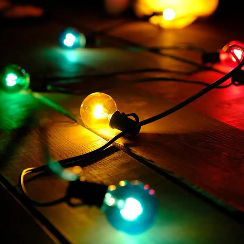 LED String Fairy Lights Solar Power Bulbs 21M Bulbs G40 Outdoor Patio Garden Decoration Waterproof IP44 RGB Ball Party Ornament