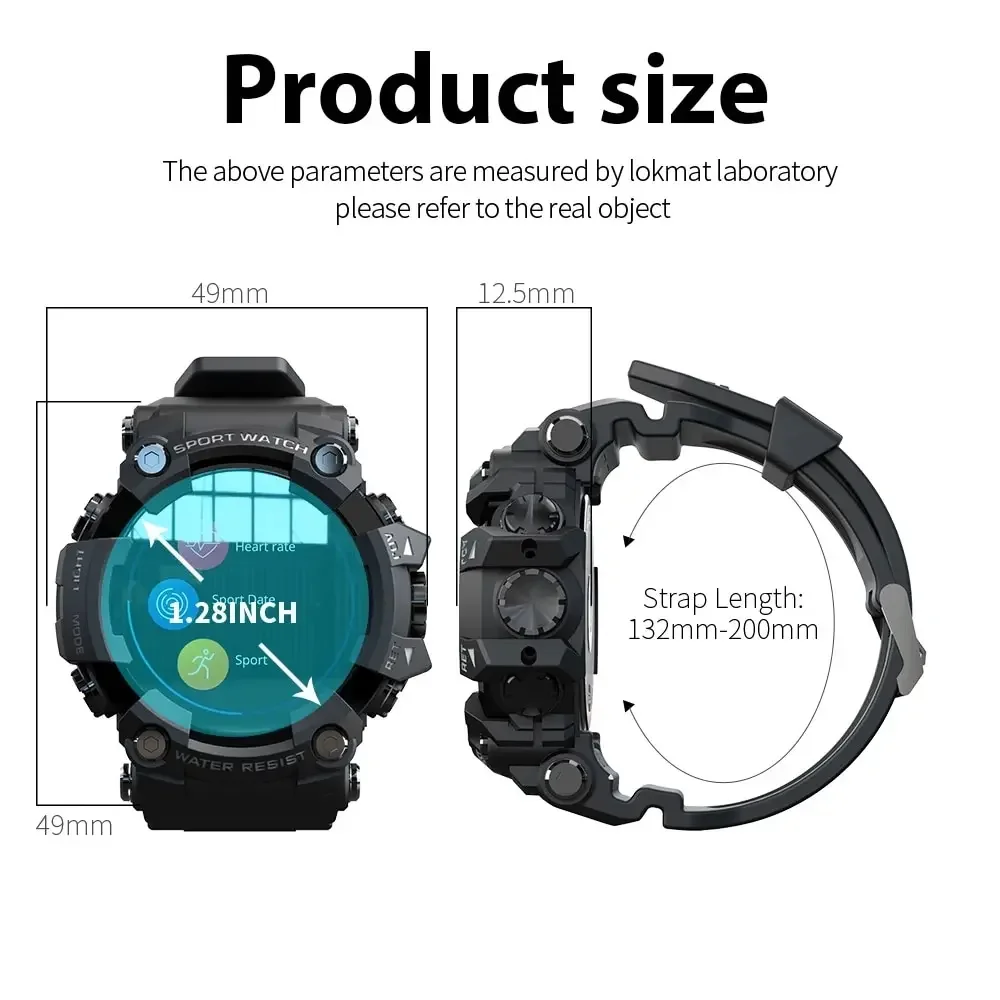 2023 New Men's Smartwatch - Fitness Tracker with Heart Rate & Blood Pressure Monitoring. Compatible with Android & IOS.