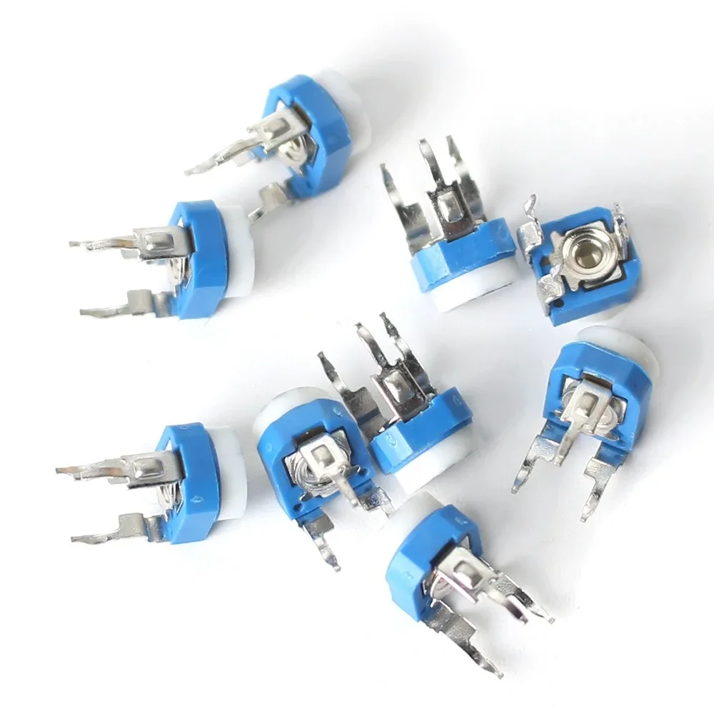 20PCS RM065 Potentiometers 2.2K  Blue and White  RM-065 Horizontal Trimpot Trimmer Adjustable Resistor