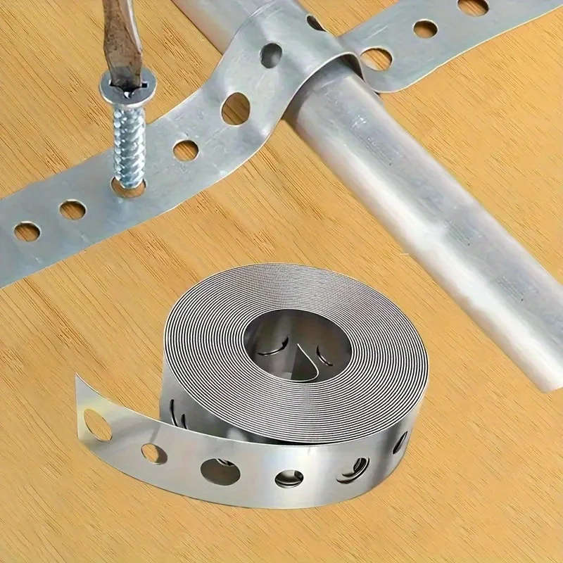 High Zinc Galvanized Iron Coil, 3m X 17.5 Mm Holes - Metal Pipe Support and Suspension Strips