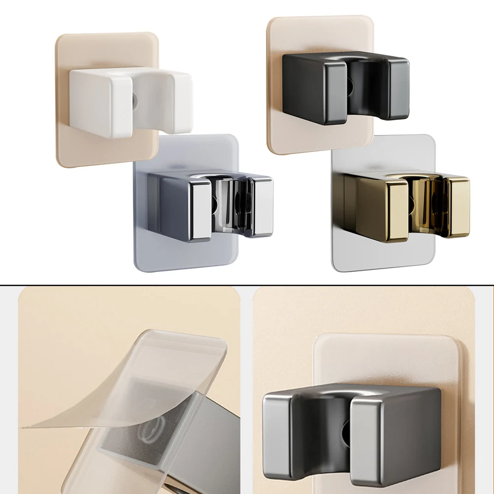 Drill-Free Shower Head Holder Adjustable Suction Bracket For Handheld Showerheads No Punch Installation For Round Square Heads