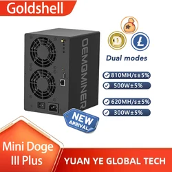 New Goldshell Mini-DOGE III Plus LTC&Doge Coin Miner 810MH/S 500W Dogecoin Miner LTC Miner Mini Doge 3 Plus Mining Machine