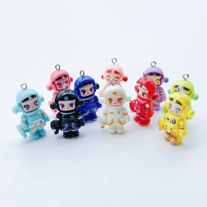 10 個漫画キャラクタージュエリーペンダントフラットバック樹脂 DIY イヤリングネックレスブレスレットジュエリー製造プロセス 1