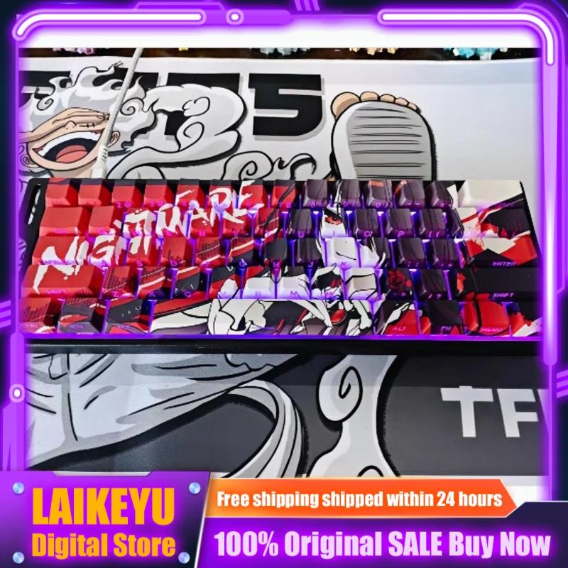 

Date A Live Tokisaki Kurumi Theme Anime Keycaps Mechanical Keyboard Cherry Profile PBT Custom Keycaps PC Gaming Keyboard Gift