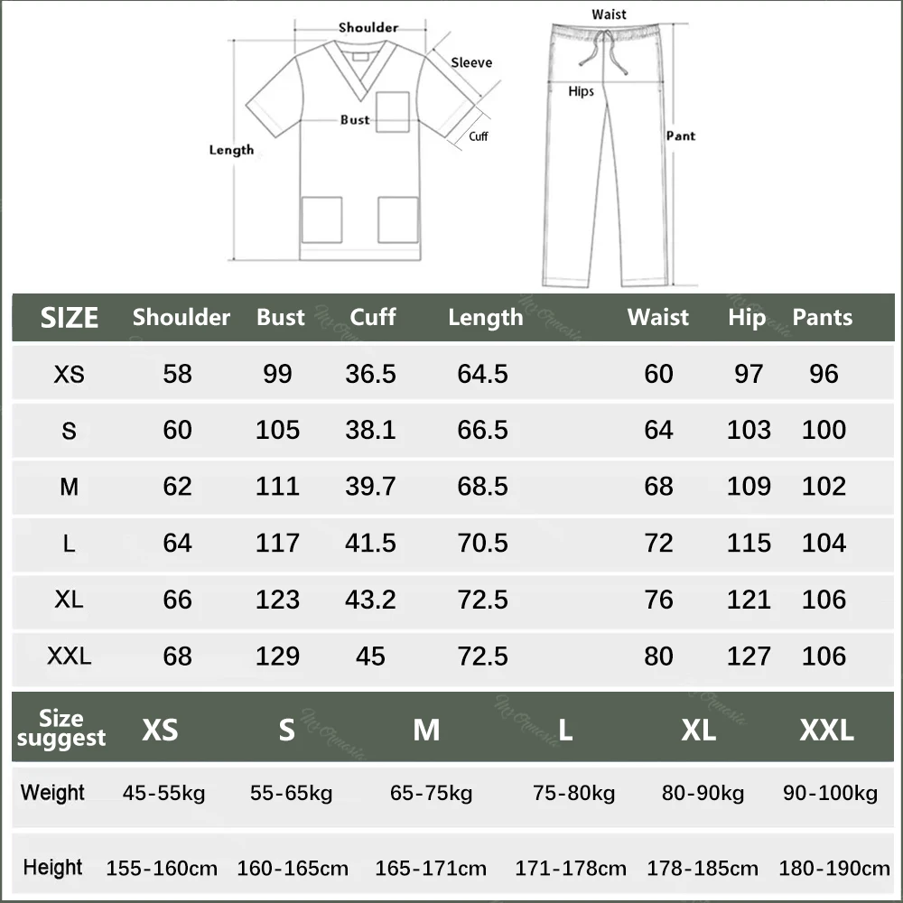 Multicolor Hospital Medical Surgical Uniforms Women Scrub Set Doctor Nurse Uniform Jogger Suit uniforme mujer High-quality Suits