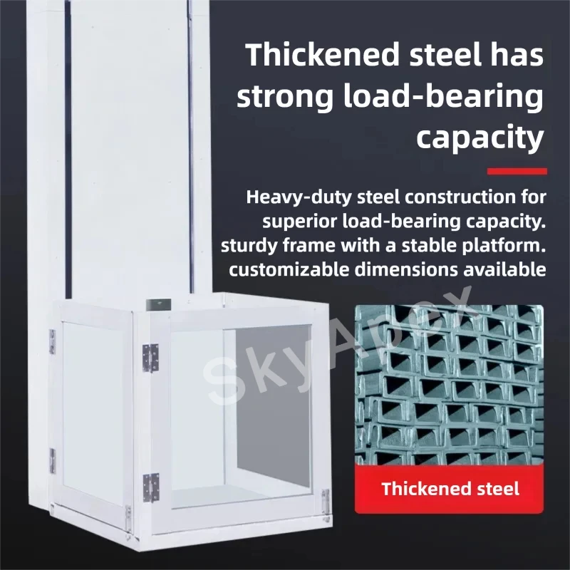 Hydraulic Cargo Lift 2-8m Wall Mounted Electric Vertical Warehouse Freight Elevator Certified Heavy Duty Anti Fall Protection