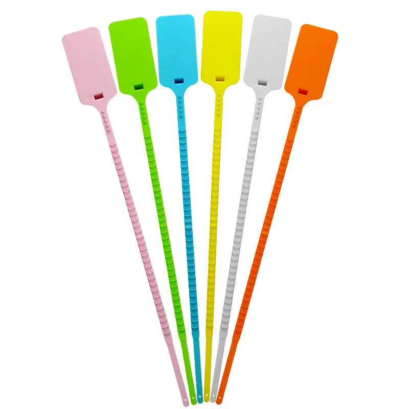 50 Stück Individuelle DIY-Kleidungsetiketten, Weiße Etiketten mit Sicherheitssiegel, Markenetiketten, Kabelbinder für Kleidung, Schuhe, Taschen, 11,8 Zoll – Detail 4