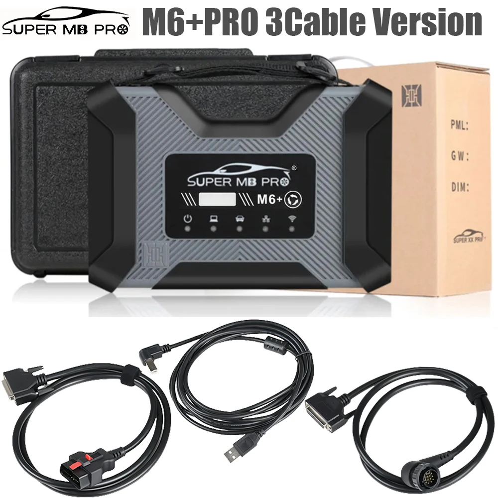 SUPER MB PRO M6 M6+ MB STAR SD C4 Genius DoIP VCI Upgrade Original Benz Cars Vans Trucks Bus Diagnostic Scan OBDII Full Function