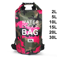 2L 5L 10L 15L 30L Waterproof Swimming Bag Dry Sack Camouflage Colors Fishing Boating Kayaking Storage Drifting Rafting Bag