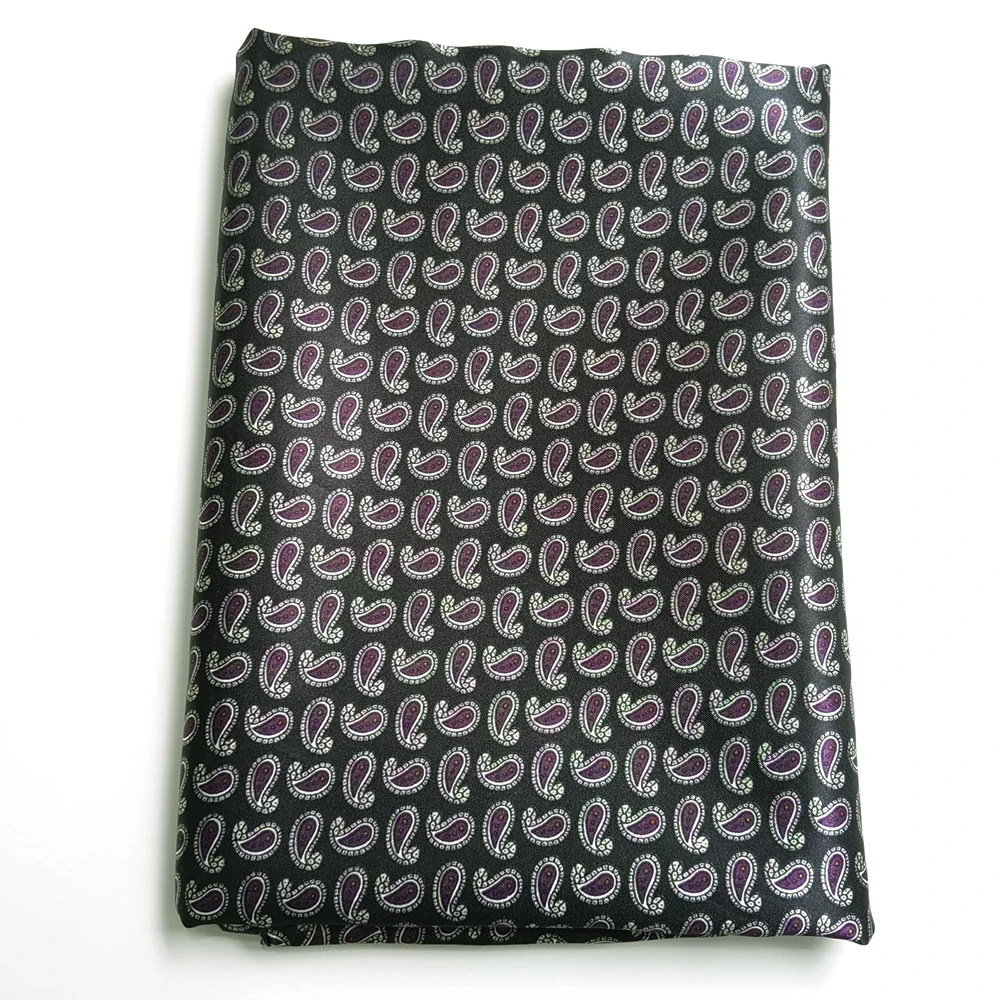 1 Meter x 1,48 Meter ethnischer Paisley-Stoff für Schal, Hut, DIY, seidiger Satinstoff – Detail 22