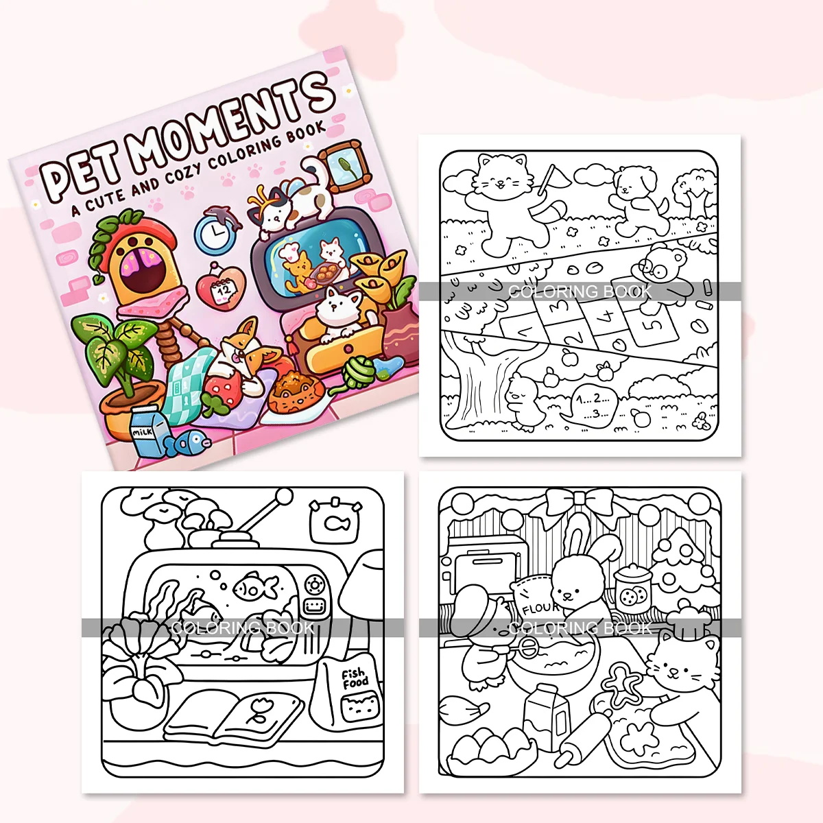 Malbuch „Pet Moments“: Entspannendes Katzenbilderbuch zur Stressabbau, emotionale Freisetzung und Angstreduzierung – perfektes Geschenk – Detail 2