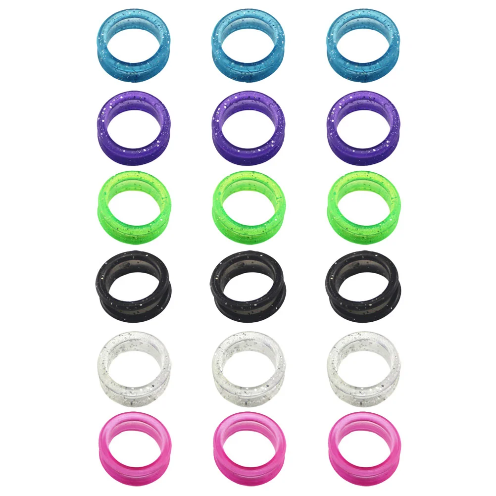 18 Stück Schere Silikon ring Mini Ringe Friseur Finger Schere Daumen einsatz Schere rutsch fest