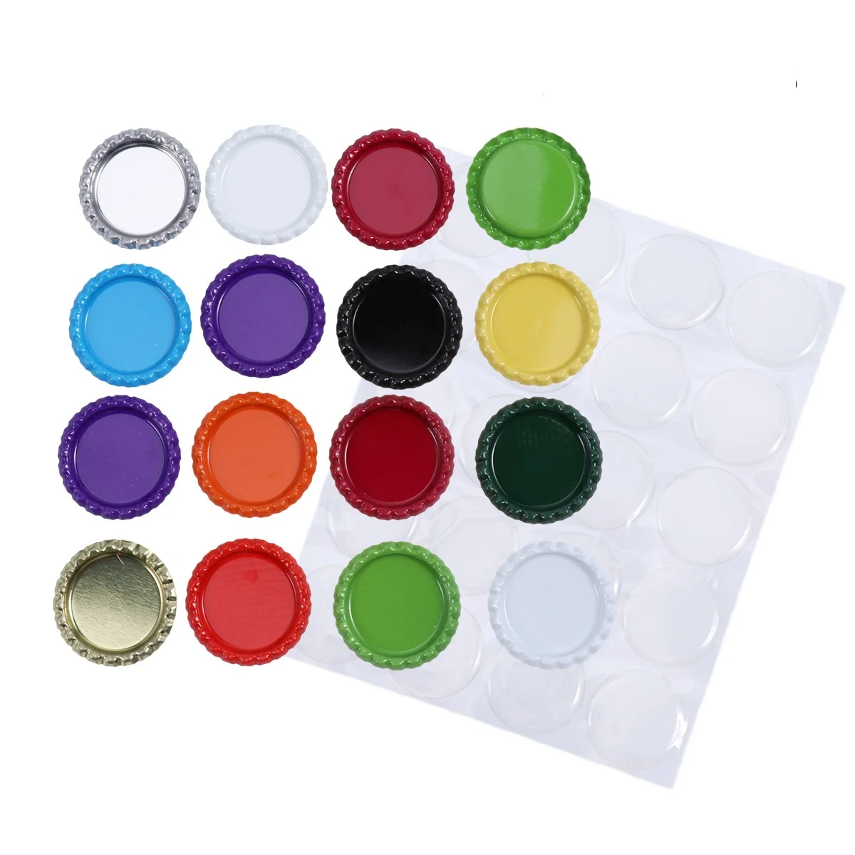 

200 Pcs Beer Bottle Cap Patch Stickers Caps Resin Patches Double Sided Time Material