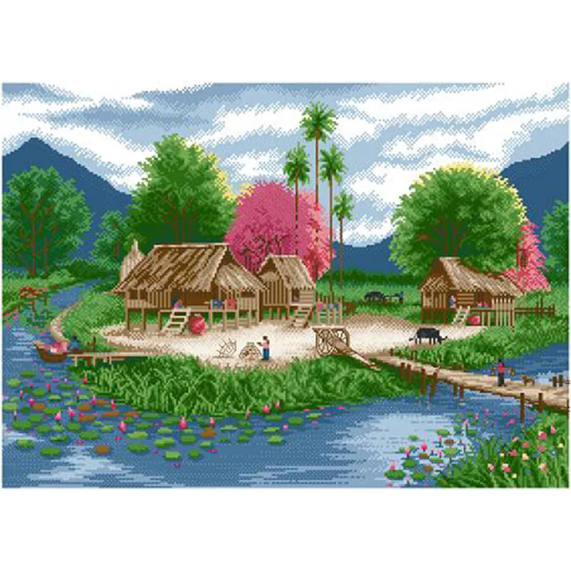 

FJ041 For Needlework Kit NOT PRINTED Cross stich Painting Set Cross Stitch Kits Cross-stitch Embroidery Set Stitch Kits Cross