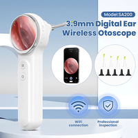 3.9mm Digital Wireless Otoscope Endoscope Camera with 1.85in IPS Screen 1080P HD Ear Cleaning Earwax Cleaner Tool