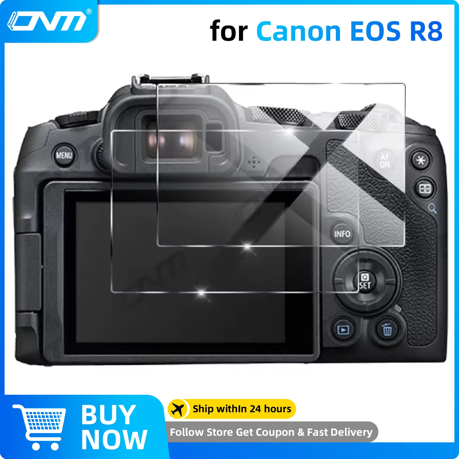 2 יחידות זכוכית מחוסמת עבור Canon EOS R8 R7 R6 Mark II R50 R10 R5 RP מגן מסך נגד שריטות סרט הגנה אביזרים