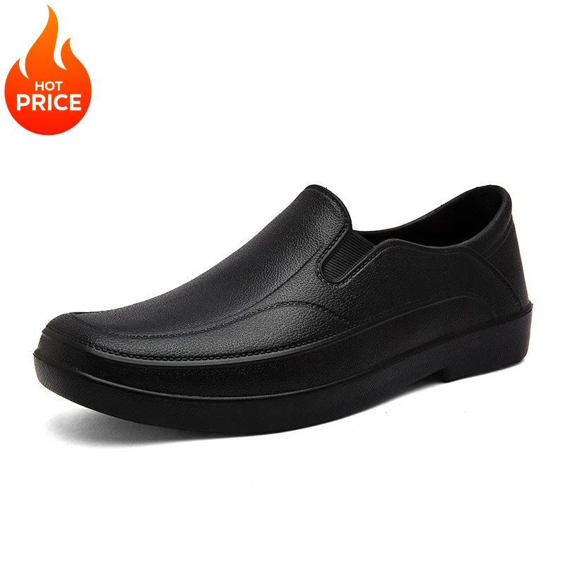 Hotel Chef Shoes Four Seasons New Waterproof Skid-proof Oil-proof Kitchen work shoes Men's light EVA Outdoor Garden Rain Boots