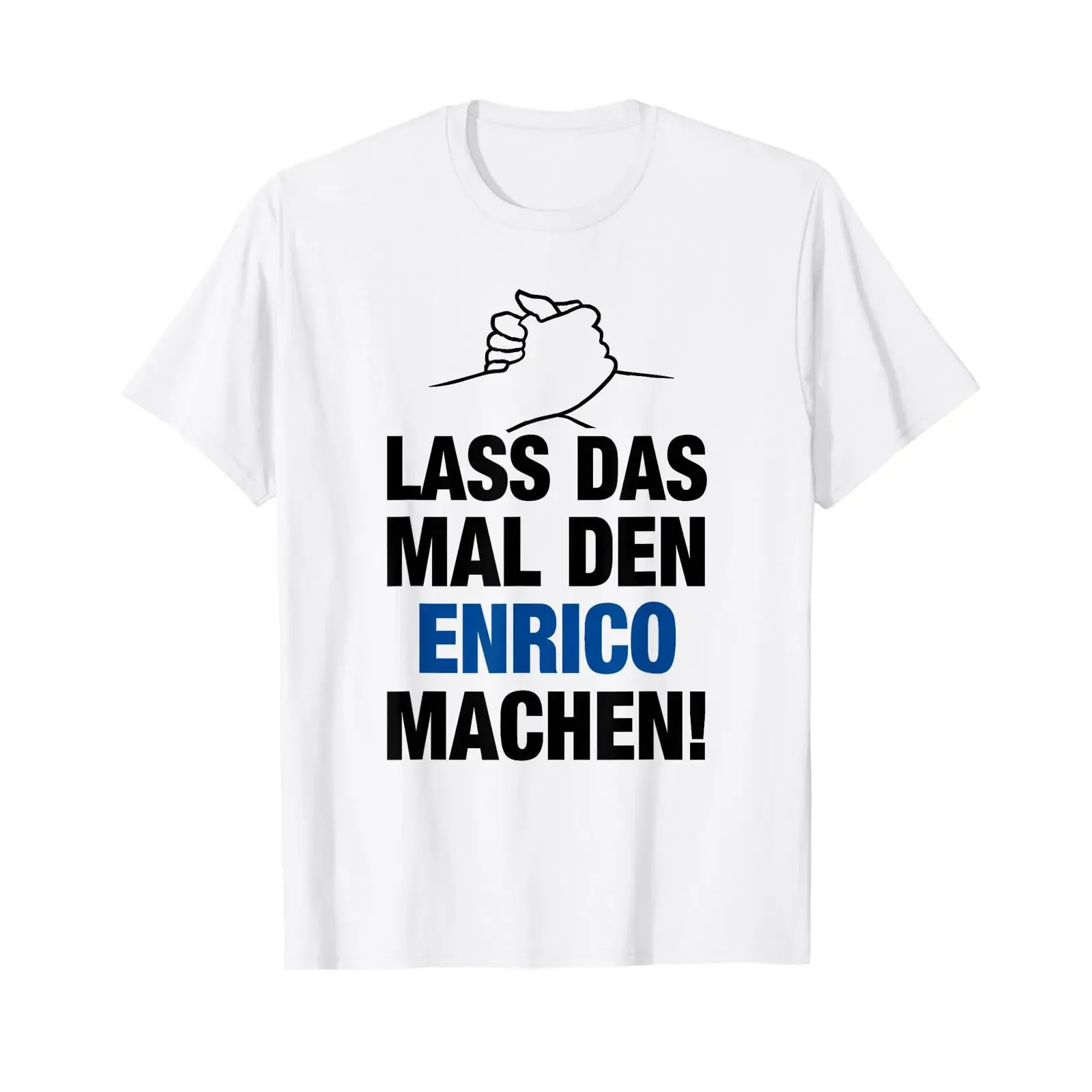 Men's Lass Das Mal Den Enrico Machen First Name Saying T Shirt vintage Washed Top For Everyday Wear Casual Comfortable
