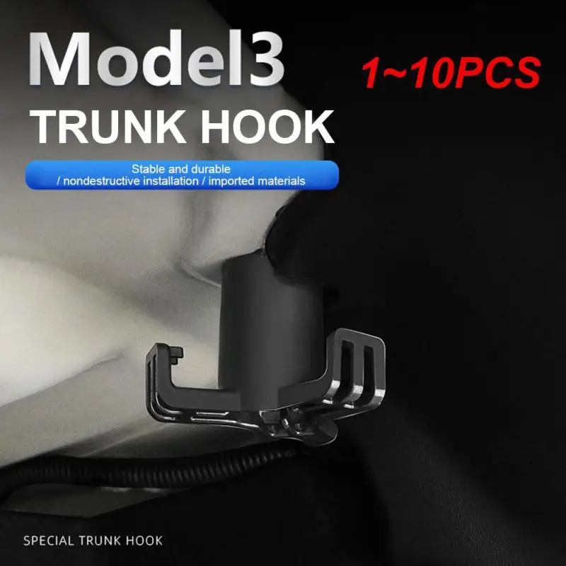 1~10PCS Trunk Hook Car Pendant Trunk Grocery Bag Hook Luggage Compartment Glove Bag Hook Car Accessories For Model 3