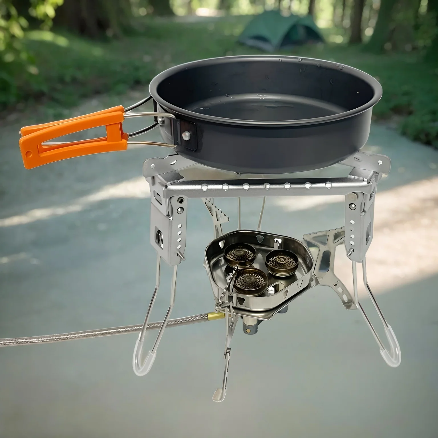 

Adjustable Camping Burner Triangle Stand Folding Gas Stove Rack Portable Gas Stove Pot Support Holder Furnace Bracket for Camp