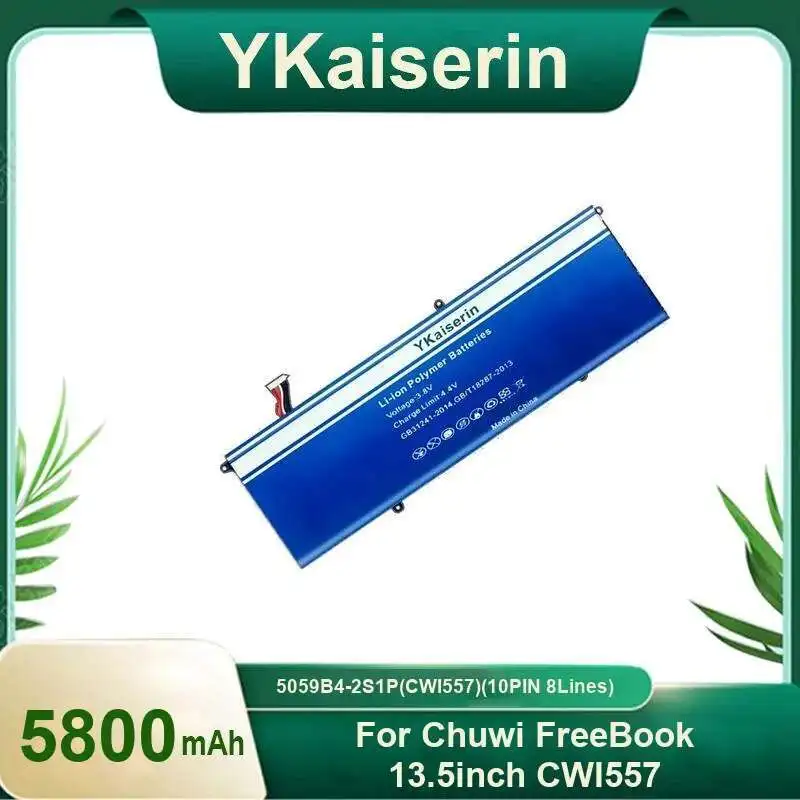 For Chuwi Freebook 13.5Inch CWI557 Robust High Performance Laptop Battery 5800Mah 5059B4-2S1P 10PIN 8Lines