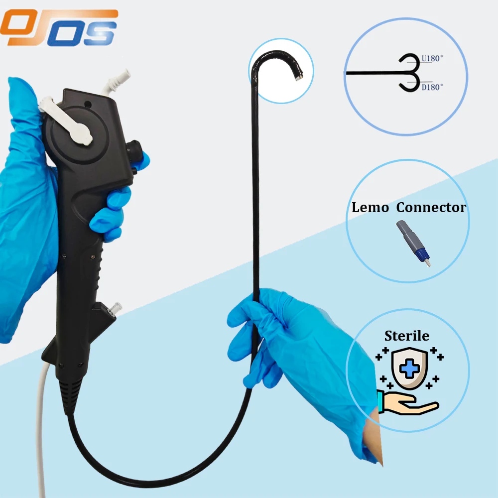 

Ent 3.8mm ID1.4mm 380mm 400x400p Veterinary USB Lemo Flexible Medical Endoscope LARYNGOSCOPE Video Nasopharyngoscope 180 Degree