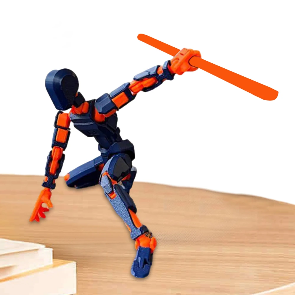 Dummy 13 Action Figure 3D Printed Multi-Jointed Movable Figure Parent-Children Game 3D Printed Mannequin Desktop Decorations