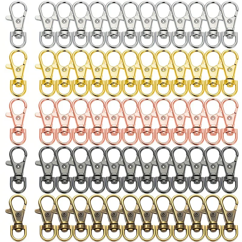 

5-20Pcs Keychain Hook Clip Swivel Lobster Claw Clasp Split Key Ring Connector for Bag Belt Dog Chains DIY Jewelry Making Finding