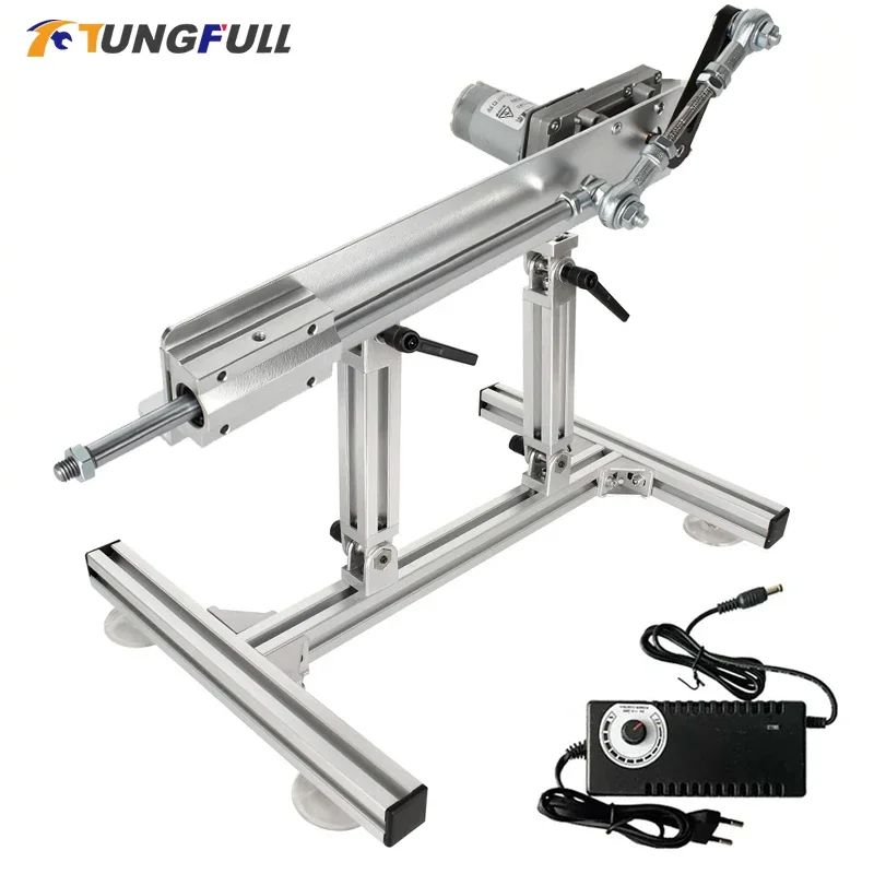 Actionneur linéaire télescopique télécommandé TUNGFULL, grande course réglable de 6 à 20 cm avec support à ventouse pour projets de bricolage