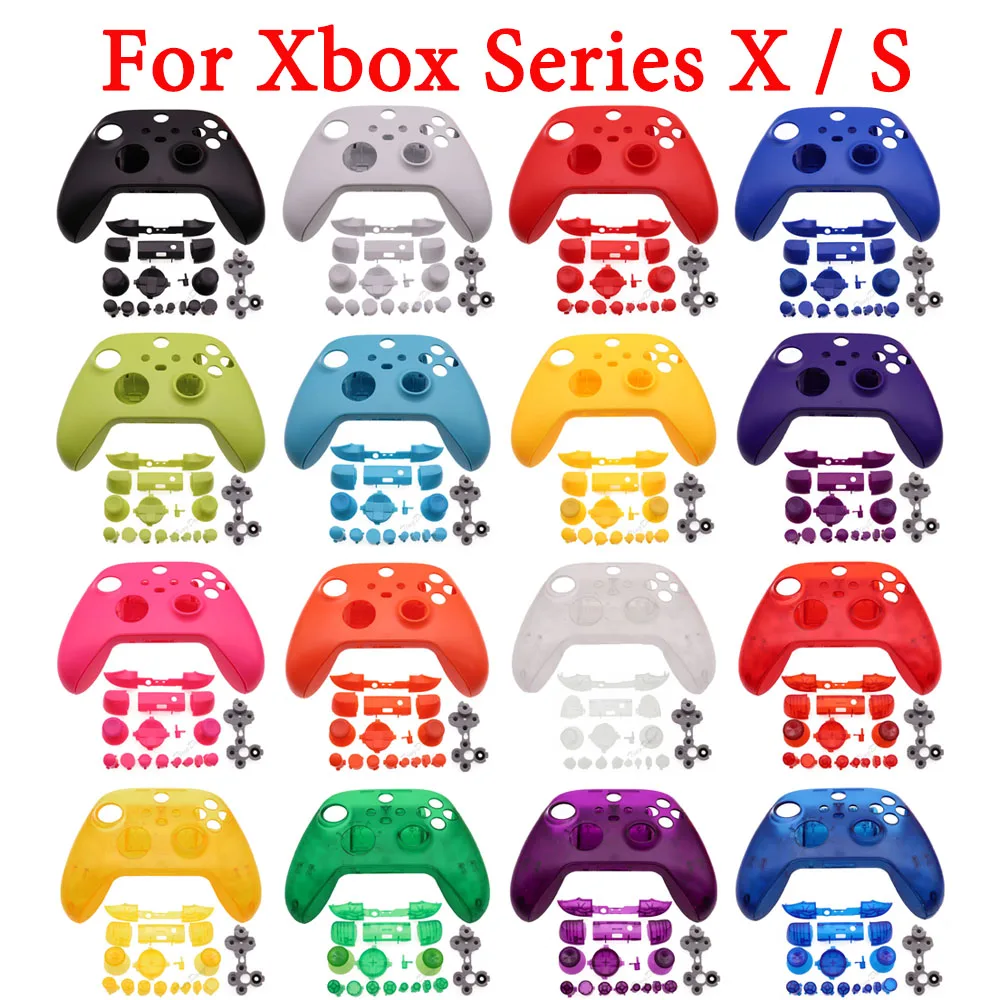 1 Set Schutzhülle für Xbox Series X/S Controller, Gehäuseabdeckung vorne und komplettes Set mit Tasten & leitfähigem Gummi
