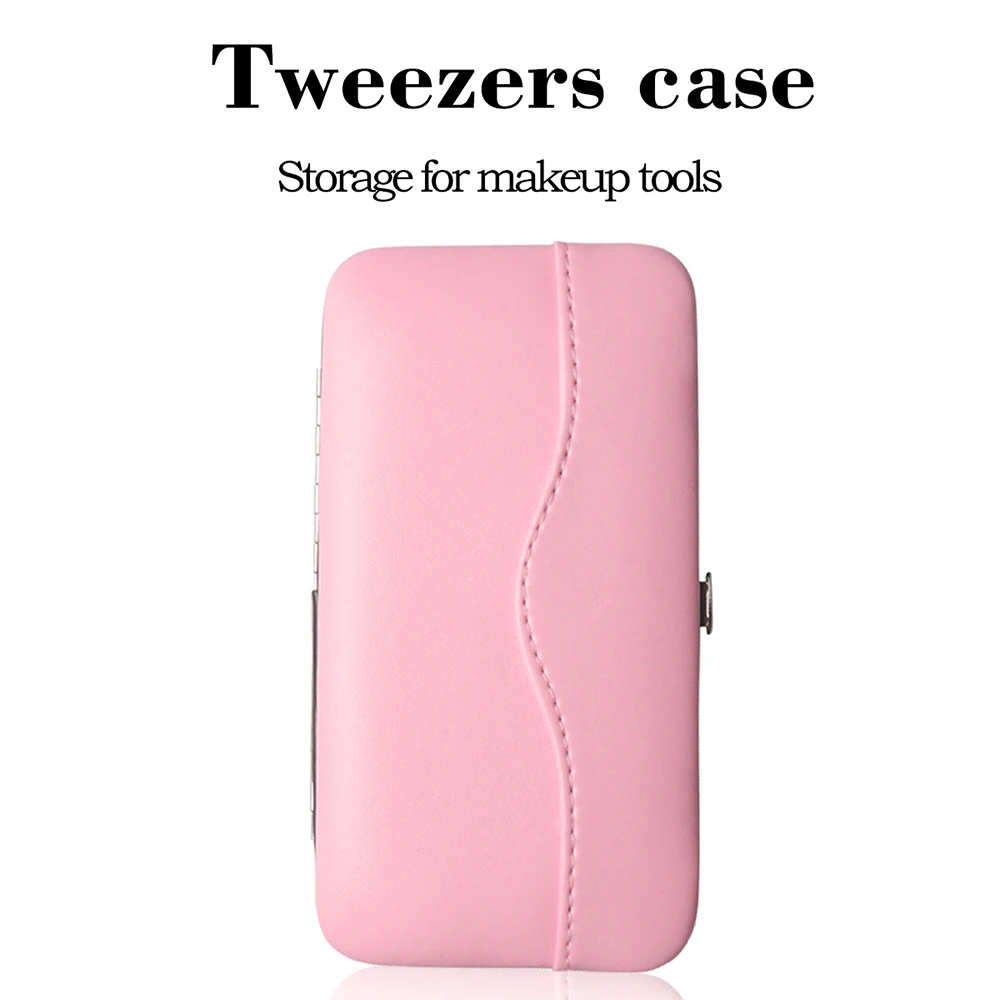 Yelix Tweezers Holder Eyelash Extension Set Tweezer Bag PU Leather Eyelash Storage Case Extension Tools