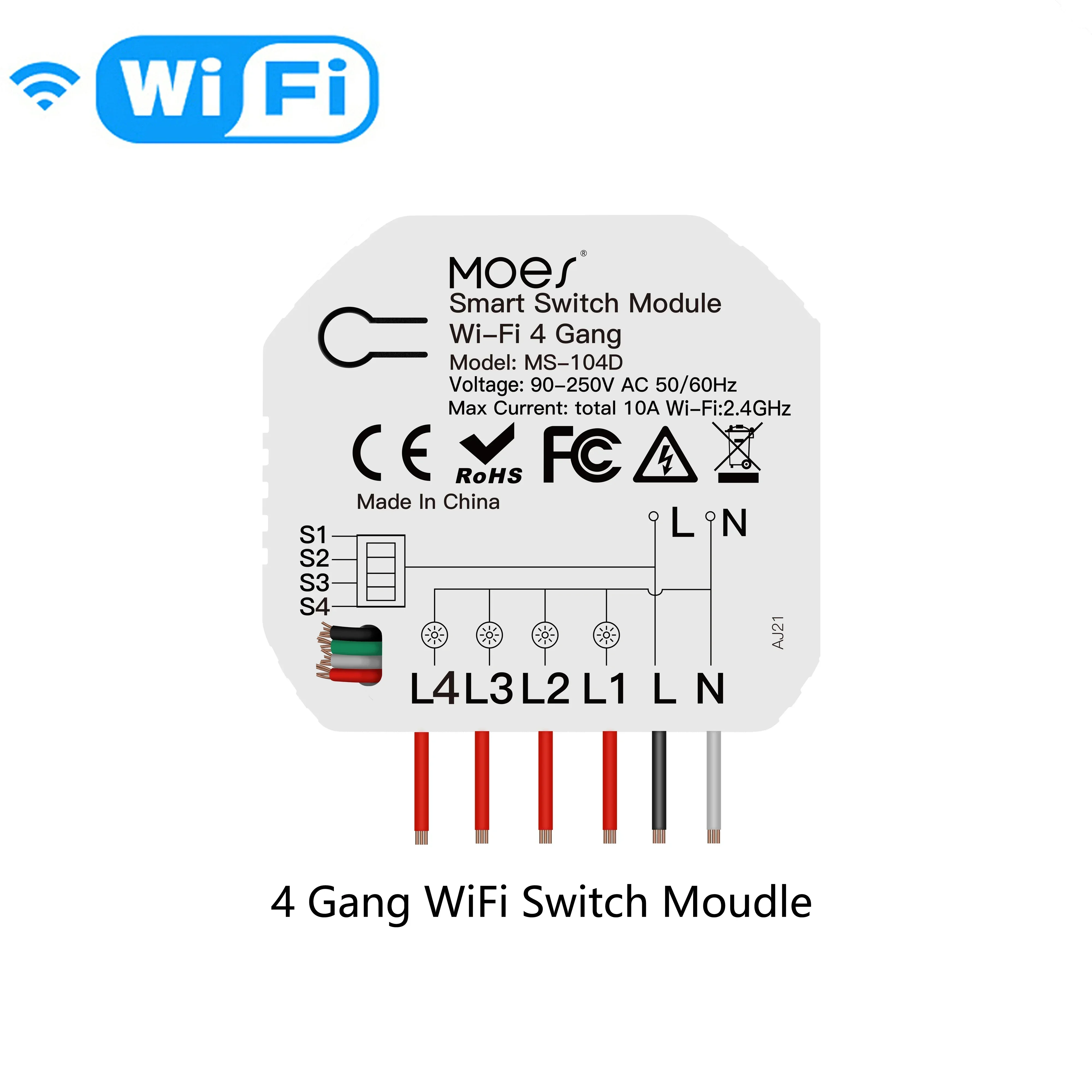 MOES Smart ZigBee WiFi-schakelaarmodule Dimmer Gordijnschakelaar Smart Life App Afstandsbediening Alexa Google Home Spraakbesturing