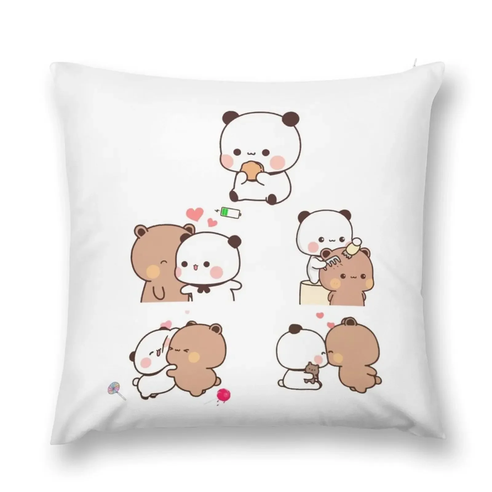 

Bear and Panda Bubu Dudu Balloon Throw Pillow Sofa Cushions Cover Decorative Cushion Cover pillow