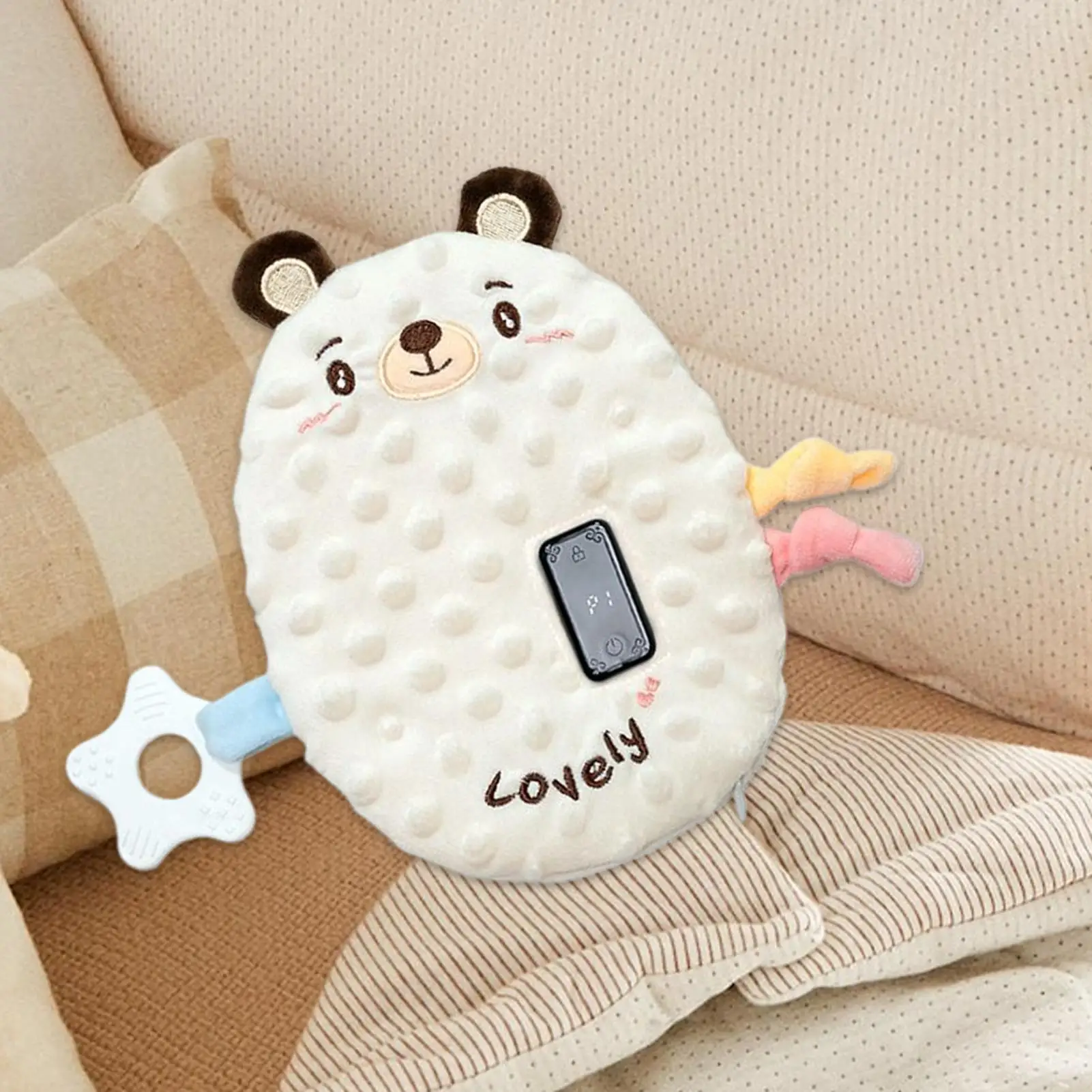 Bebê brinquedos calmantes para o sono dos desenhos animados da criança vibratória sono chupeta recarregável criança dormir ajuda para carrinho de assento de carro