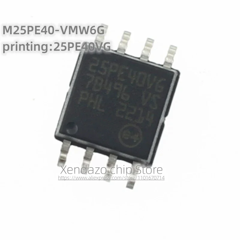 5pcs/lot M25PE40-VMW6G M25PE40VMW6G Silk screen printing 25PE40VG SOP-8 package Original genuine Memory chip
